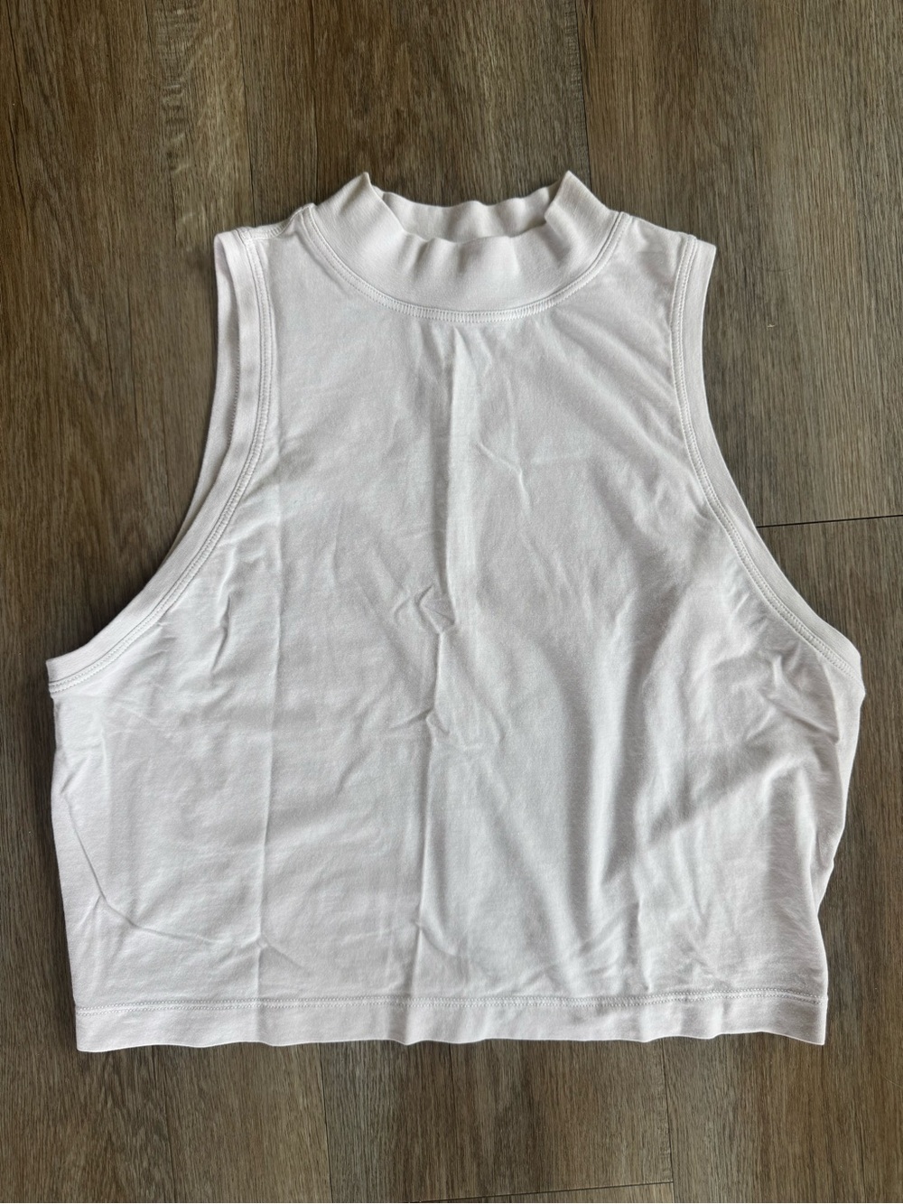 Lululemon White All Yours Mock Neck Crop Tank